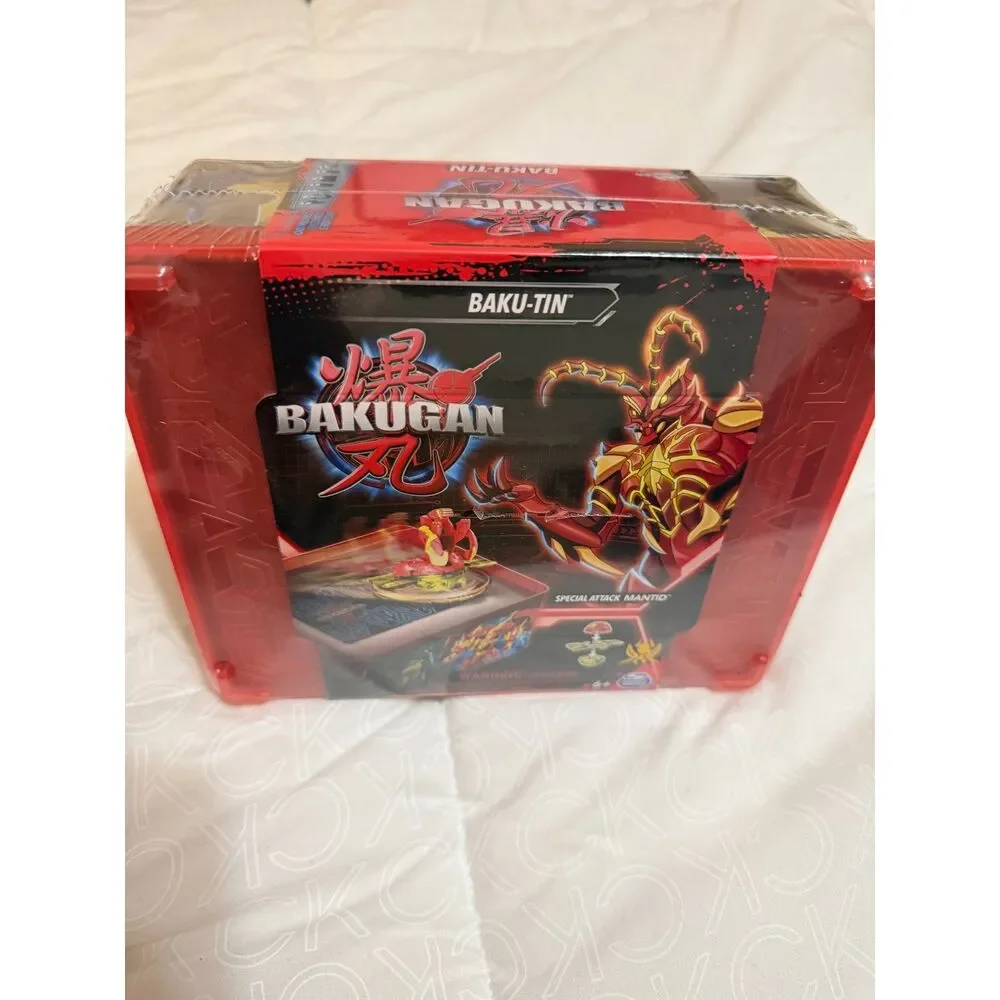 Bakugan Baku-Tin Special Attack Mantid Figure & Storage Case Complete Set